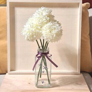 Faux Mum Bouquet in a Decoupage Vase